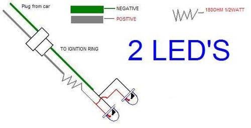 Two LED circuit diagram