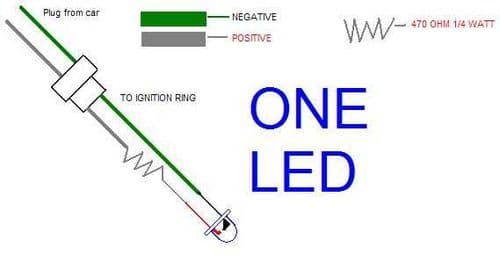 One LED circuit diagram